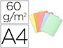 SUBCARPETA CARTULINA EXACOMPTA DIN A4 PAQUETE DE 100 UNIDADES COLORES PASTEL SURTIDOS 60 G/M2