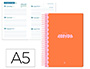 AGENDA ESCOLAR LIDERPAPEL 25-26 ESPIRAL CLASSIC NARANJA SEMANA VISTA A5 BILINGE PAPEL FSC 70 GR