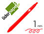 BOLIGRAFO LIDERPAPEL GUMMY TOUCH RETRACTIL 1 MM TINTA ROJA