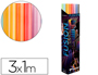 PAPEL KRAFT FUSION 1X3 MT EXPOSITOR 30 ROLLOS COLORES SURTIDOS