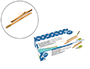 ENCUADERNADOR FASTENER DORADO LIDERPAPEL CAJA DE 100 UNIDADES