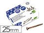 ENCUADERNADORES LIDERPAPEL NIQUELADOS N.5 25 MM CAJA DE 100 UNIDADES