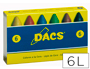 LAPICES CERA DACS CAJA DE 6 COLORES SURTIDOS