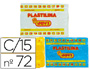 PLASTILINA JOVI 72 TAMAO GRANDE CAJA DE 15 UNIDADES COLORES SURTIDOS