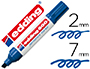 ROTULADOR EDDING MARCADOR PERMANENTE 500 AZUL PUNTA BISELADA 7 MM RECARGABLE