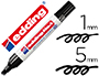ROTULADOR EDDING MARCADOR PERMANENTE 1 NEGRO PUNTA BISELADA 5 MM RECARGABLE