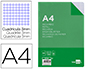 RECAMBIO LIDERPAPEL A4 100 HOJAS 60G/M2 CUADRO 3 MM CON MARGEN 4 TALADROS