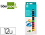 TEMPERA SOLIDA EN BARRA LIDERPAPEL ESCOLAR 10 GR CAJA DE 12 COLORES SURTIDOS