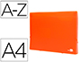 CARPETA LIDERPAPEL CLASIFICADOR FUELLE POLIPROPILENO DIN A4 NARANJA FLUOR OPACO 13 DEPARTAMENTOS
