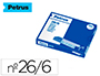 GRAPAS PETRUS N 26/6 GALVANIZADA CAJA DE 1000 UNIDADES