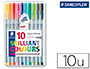 ROTULADOR STAEDTLER TRIPLUS BROADLINER 338 ESTUCHE PLASTICO DE 10 UNIDADES COLORES SURTIDOS