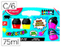TEMPERA MAPED COLOR PEPS ULTRA LAVABLE CAJA DE 6 COLORES SURTIDOS PRIMARIOS 75 ML
