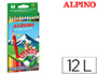 LAPICES DE COLORES ALPINO BORRABLE CON GOMA CAJA DE 12 COLORES SURTIDOS