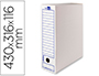 CAJA ARCHIVO DEFINITIVO LIDERPAPEL 106 LISTADOS DE ORDENADOR CARTON RECICLADO 325G/M2 BLANCO 430X116X316 MM