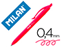 BOLIGRAFO MILAN P1 RETRACTIL 1 MM TOUCH ROJO