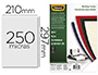 TAPA DE ENCUADERNACION FELLOWES DIN A4 CARTON SIMILPIEL CUERO NEGRO DELTA 250 GR PACK DE 100 UNIDADES
