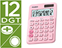 CALCULADORA CASIO MS-20UC-PK SOBREMESA 12 DIGITOS TAX +/- COLOR ROSA