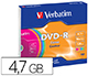 DVD-R VERBATIM AZO CAPACIDAD 4.7GB VELOCIDAD 16X 120 MIN PACK DE 5 UNIDADES COLORES SURTIDOS CAJA SLIM