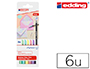 ROTULADOR EDDING PUNTA FIBRA 1200 PASTEL PUNTA REDONDA 1 MM ESTUCHE DE 6 UNIDADES COLORES SURTIDOS