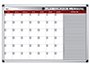 PLANNING MAGNETICO BI-OFFICE MENSUAL LACADO MARCO ALUMINIO ROTULABLE 60X45 CM