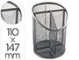 CUBILETE PORTALAPICES Q-CONNECT METAL REJILLA CON 3 COMPARTIMIENTOS DIAMETO 110 ALTURA 147 MM PLATA