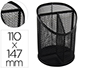 CUBILETE PORTALAPICES Q-CONNECT METAL REJILLA CON 3 COMPARTIMIENTOS DIAMETRO 110 ALTURA 147 MM NEGRO