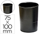 CUBILETE PORTALAPICES Q-CONNECT PLASTICO DIAMETRO 75 MM ALTURA 100 MM NEGRO OPACO