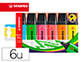 ROTULADOR STABILO BOSS FLUORESCENTE 70 ESTUCHE DE 6 UNIDADES COLORES SURTIDOS