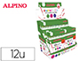 ROTULADOR ALPINO DOBLE DOBLE PUNTA GRUESA Y PUNTA FINA EXPOSITOR DE 12 ESTUCHES 10+2 Y 6 ESTUCHES DE 20+4