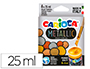 TEMPERA ESCOLAR CARIOCA METALLIC BOTE 25 ML CAJA DE 6 COLORES SURTIDOS