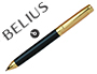 BOLIGRAFO BELIUS FRANKFURT NEGRO Y DORADO TINTA AZUL EN ESTUCHE