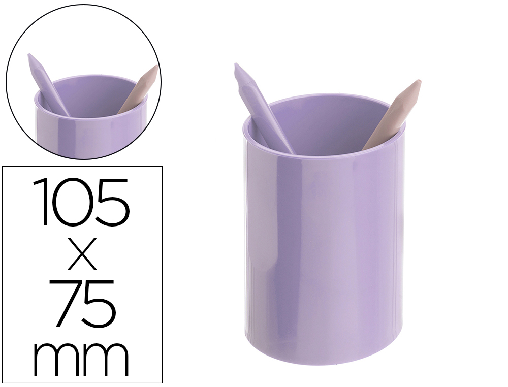 CUBILETE PORTALAPICES ARCHIVO 2000 ECOGREEN 100% RECICLADO MALVA PASTEL
