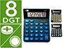 CALCULADORA LIDERPAPEL SOBREMESA XF19 8 DIGITOS SOLAR Y PILAS 127X105X24 MM EXPOSITOR 10 UNIDADES