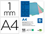 TAPA ENCUADERNACION LIDERPAPEL CARTON A4 1 MM VERDE MENTA PAQUETE DE 50 UNIDADES