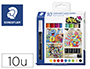 ROTULADOR STAEDTLER TINTA ACRILICA PUNTA REDONDA 2,4 MM ESTUCHE DE 10 UNIDADES COLORES SURTIDOS