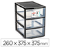 CAJONERA PLASTIFORTE EBRO 3 CAJONES COLOR NEGRO 260X375X375 MM