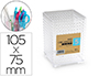 CUBILETE PORTALAPICES PLASTIFORTE ORGANIZER CUADRADO TRANSPARENTE N 5 75X75X105 MM
