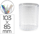 CUBILETE PORTALAPICES PLASTIFORTE ORGANIZER REDONDO TRANSPARENTE N 6 85X85X103 MM