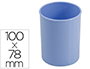 CUBILETE PORTALAPICES FAIBO PLASTICO COLOR AZUL PASTEL 78 MM DIAMETRO X 100 MM ALTO