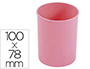 CUBILETE PORTALAPICES FAIBO PLASTICO COLOR ROSA PASTEL 78 MM DIAMETRO X 100 MM ALTO