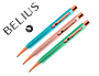 BOLIGRAFO BELIUS BRELA CUERPO HEXAGONAL CON CLIP COLORES PASTELES CAJA DE REGALO CON 3 BOLIGRAFOS
