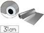 PAPEL DE REGALO BASIKA METALIZADO PLATA BOBINA ANCHO 31 CM LONGITUD 80 M