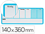 PLANIFICADOR SEMANAL NOBO MAGNETICO COLOR AZUL 140X360 MM