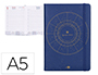 AGENDA ENCUADERNADA LIDERPAPEL EFIRA A5 2024 DIA PAGINA COLOR AZUL PAPEL 70 GR