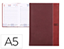 AGENDA ENCUADERNADA LIDERPAPEL CHATZI 15X21 CM 2024 DIA PAGINA COLOR BURDEOS PAPEL 70 GR