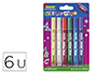 PEGAMENTO IMEDIO GLITTER GLUE ORIGINAL PARA MANUALIDADES 10ML BLISTER DE 6 UNIDADES COLORES SURTIDOS