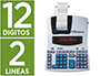 CALCULADORA IBICO 1231X IMPRESORA PANTALLA LCD PAPEL 57 MM 12 DIGITOS 2 COLORES IMPRESION BICOLOR BLANCO/AZUL