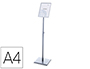 EXPOSITOR ROCADA DE SUELO MAGNETICO ROTATIVO 90 HORIZONTAL/VERTICAL ALTURA AJUSTABLE DIN A4