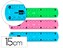 REGLA LIDERPAPEL PLASTICO FLEXIBLE 15 CM COLORES SURTIDOS