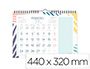 CALENDARIO ESPIRAL PARED LIDERPAPEL JOVEN 2025 NUMEROS GRANDES 44X32 CM PAPEL 128 GR CON PEGATINAS